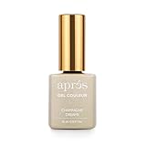 APRÉS Gel Color Nail Polish 15 ml, All That Glitter Line, No Wipe, Highly Pigmented, Medium Viscosity Formula with Brush-X Nail Art Brush - Salon Quality (G07 - Champagne Dreams)