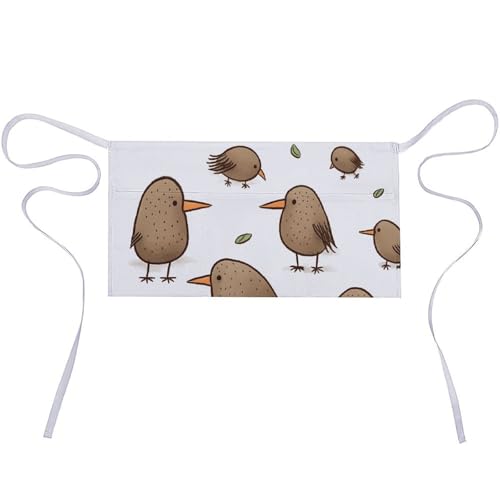Tablier court imperméable anti-taches avec 3 poches pour éviter les vêtements mouillés