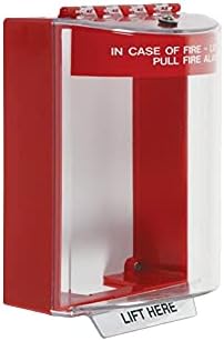 STI STI-13220FR - Universal Stopper Dome Cover w/Spacer, Horn, Red Housing, Fire Label