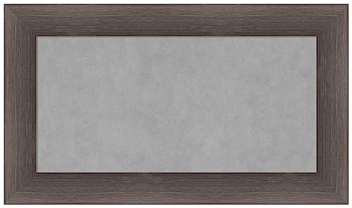Amanti Art Brown Framed Magnetic Board, 29x17, Country Rustic Office Decor