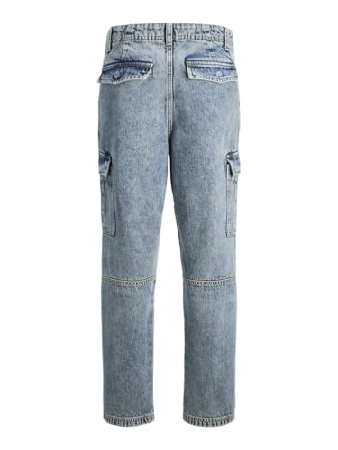 Jeans cargo para niños Jack & Jones en denim azul resistente 4