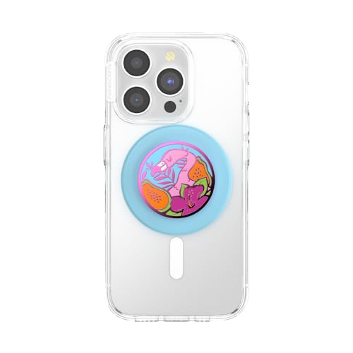 Image of PopSockets Phone Grip for MagSafe, Magnetic Holder, Phone Stand, Enamel - Flamingo