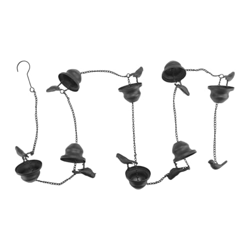 FutureHight 1 pieza para canalones, pájaros móviles en tazas, juegos de lluvia, 7,8 pies, juegos de lluvia con colgador fijo y pájaros