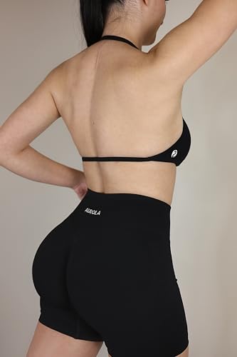 AUROLA Influence Strappy Bra Sports Bras for Women, Backless Padded Impact Strappy Bra Workout Gym Yoga with Removable Cups4