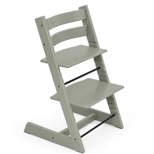 Image of Stokke Tripp Trapp Chair, Adjustable Wooden High Chair, Glacier Green | Convertible Chair for Toddlers, Children & Adults, Convenient, Comfortable & Ergonomic, Classic Design, Fits at Dining Table