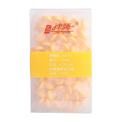 Image of Xin Tester 100 PCS PES Non-Sterile Syringe Filter Membrane 13mm Diameter 0.22um Pore Size Hydroplihic Filtration High Throughput Syringe Lab Filters
