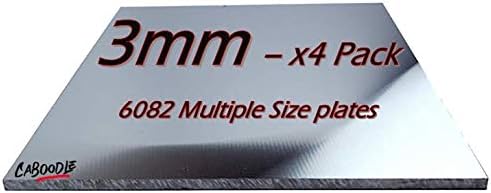 3mm Aluminium sheet plate 6082 - MULTIPLE SIZE'S & PACK QTY'S - Great for DIY/Fixing Plates, crafts, mounts, stands, billets, blanks, trims, cappings, vehicle & trailer repairs to name a few.
