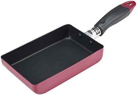 Pearl Metal H-9585 Mini Egg Frying Pan, Red, For Gas Stoves, Egg Grill, Fluorine Treatment, Claire