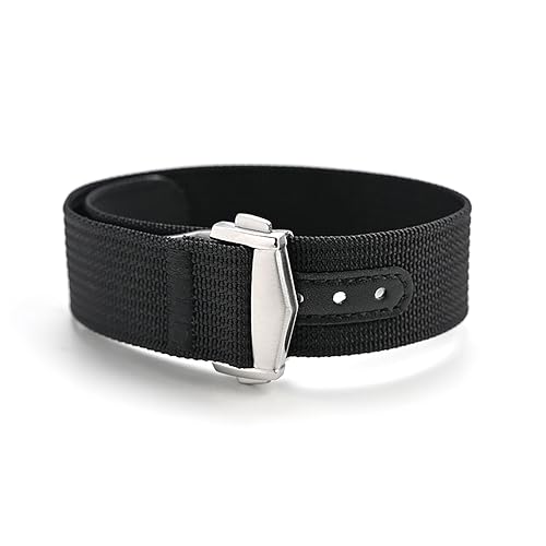 Image of WAMD Premium Single Layer Ribbed NATO Watch Strap with Deployant Folding Clasp
