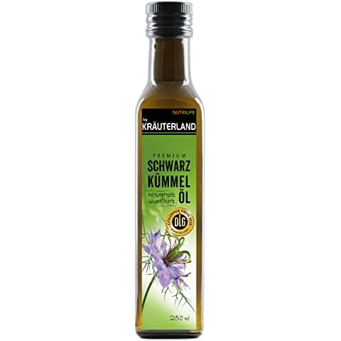 Kräuterland Schwarzkümmelöl 250ml ungefiltert, kaltgepresst, mühlenfrisch direkt vom Hersteller Cover