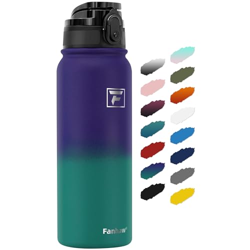 Fanhaw 20oz Insulated Stainless Steel Water Bottle with Chug Lid