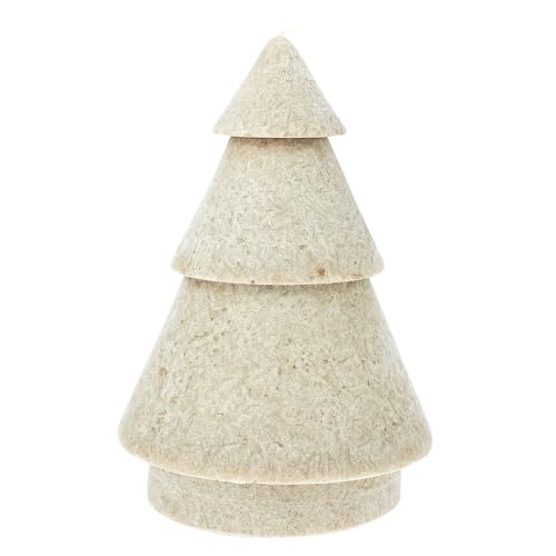 Bougies La Francaise - Christmas Tree Candle - Made in Tunisia, Beige Color, +/- 60-Hour Burn Time - 3.94 x 5.51 inches