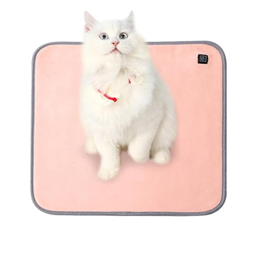 Almohadilla térmica eléctrica para gatos | Alfombra eléctrica inteligente para mascotas, suministros de calefacción de temperatura constante para gatos, perros y otros animales pequeños