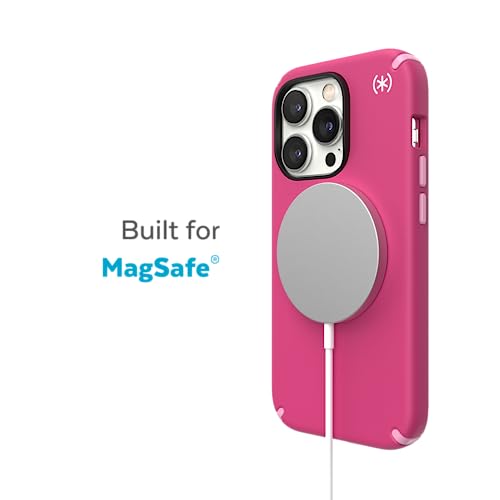 Image of Speck iPhone 14 Pro Case - Drop Protection, Scratch Resistant, Built for MagSafe Slim Phone Case for 6.1 Inch iPhones 14 Pro - Anti-Fade Case - Presidio2 - Digital Pink /Blossom Pink /White