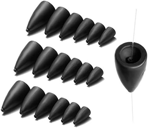 LootShark High-Grade Fishing Weights, 3/4oz to 1/8oz Bullet Weights for Bass Fishing, Bullet Sinkers, Bullet Weights, Fishing Weights Assortment, Fishing Sinkers - US Bass Fishing Gear : 18 Sinkers