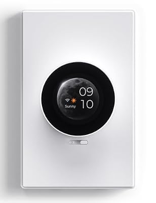 ELEGRP WiFi Smart Rotary Triac Dimmer with 1.8 inch TFT Display Screen, 3 Way, Needs Neutral Wire, 2.4GHz Wi-Fi, Compatible with Alexa and Google Home, No Hub Required, UL Listed, 1 Pack, White