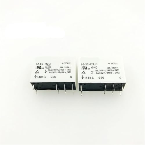 Relais de puissance OZ-SS-112L1 12V 16A 8 broches pour commutations électroniques
