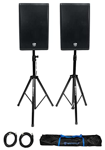 Rockville DX15 Pair With Stands
