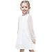 Girls Dress White Sequin Sheer Mesh Long Sleeve Party Pageant Wedding Size 8