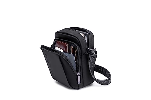 Arctic hunter Crossbody Bag for Men, Compact 6L Sling Bag with Water-resistant Material, Multi-Pocket Anti-Theft Design, Adjustable Strap for Travel, Daily Use, and Office - k00542-Grey
