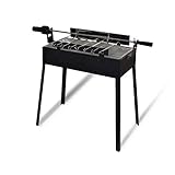 rotisserie henri iv ay Maximale Mengen für den Mangal Grill: Rotisserie-Spieß für 1 Hähnchen, Grillspieße für max. 400 Gramm Grillgut, Grillwanne für max. 2 kg Holzkohle – einfache Reinigung von Hand mit Tuch und Spülmittel