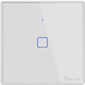 Smart Light Switch,SONOFF WiFi Touch Wall Light Switches Works with Alexa and Google Home,APP Remote Control & 433MHz RF Control,3 Gang 1 Way,White,Neutral Wire Required