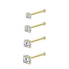 1.5/2/2.5/3mm/Clear CZ/Bone/20g/Gold