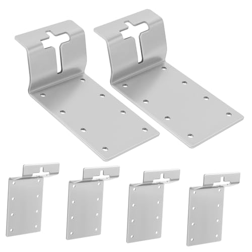 Tofficu 6 Pièces Supports de Poteau T de Supports Robustes pour Clôtures et Boîtes Aux Lettres Installation Facile et Durable Résistants Aux Intempéries