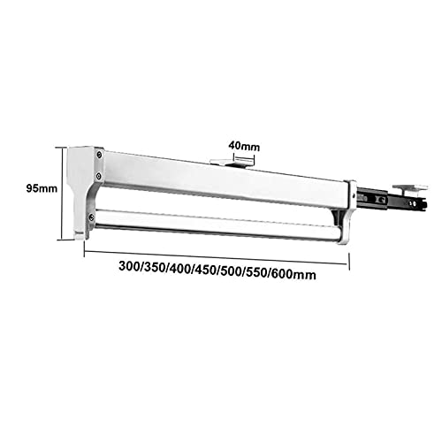 Rail de garde-robe rétractable réglable de 35 à 60 cm pour armoire - 3