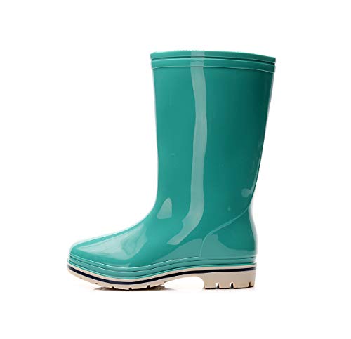 Kontai Womens Rain And Garden Boot Wellies Half Calf Rubber Waterproof For Garden Women Rain Footwear #TOP4