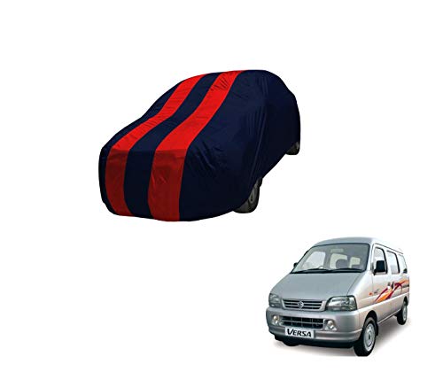 Image of Auto Hub Car Cover Compatible with Maruti Versa with Mirror Pocket,Triple Stitched, Weather Proof, Versa Car Cover- Navy-Red