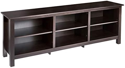 ROCKPOINT Argus 70inch TV Stand Storage Media Console Entertainment Center,Dark Espresso