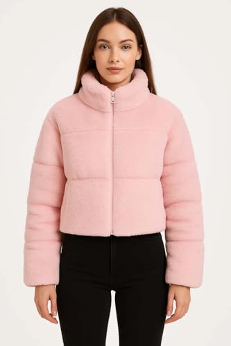 Image of KOTTY Women's Cozy Fit Full Sleeve Coral Fleece Zip Jacket - Winterwear with Pockets for Daily Warmth & Style