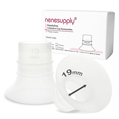 Image of Nenesupply 19mm Flange Inserts for Handsfree Wearable Collection Cups. Work with 24mm breastshields /Flanges.Reduce Flange Size to 19mm. Compatible with Spectra, Medela Elvie Momcozy Flanges