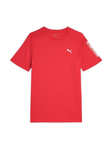 PUMA Boy's House of Graphics Performance T-Shirt, Fire Red, S - image 1