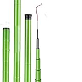 ZWCSHUU Teleskoprute Karpfen Angelrute 2,7/3,6/4,5/5,4 M Harte Carbon Faser Tragbare Ultra Licht Teleskop Pole Max ziehen 5Kg Angeln Werkzeuge(Green,3.6 m)