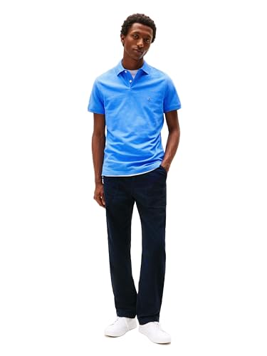Image of Tommy Hilfiger Men's Short Sleeve Polo Shirts in Regular Fit With Stretch and Organic Pique Cotton
