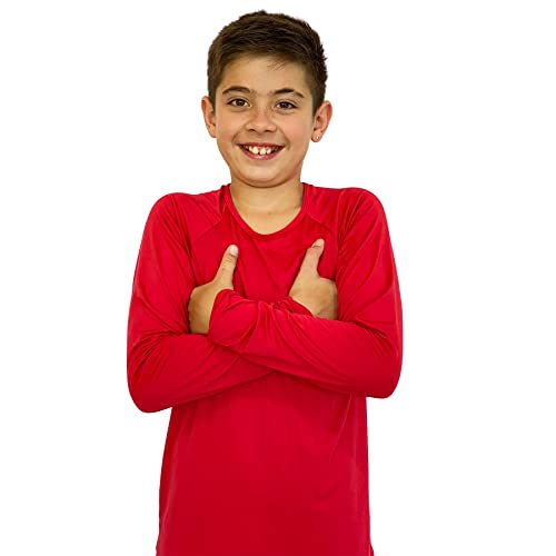 Kit Frio Conjunto Termico Infantil Kids Elasticidade Camisa e Calça Segunda Pele Unissex Vermelho (0