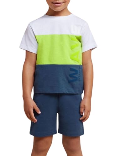Chandal Niño Verano – Conjunto Deportivo niño - Conjunto Verano Niño - Sport – Camiseta manga corta y Pantalon corto para niño - Ropa de Regalo – Para niños de 2 años a 8 años (5 años, Kiwi)