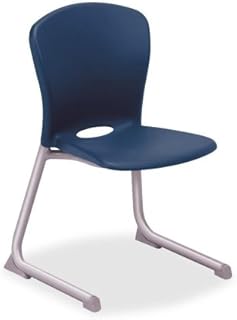 Hon Student Chair, 16-Inch High, 19-7/8 by 19-3/4 by 30-1/8-Inch, Navy/Titanium Frame