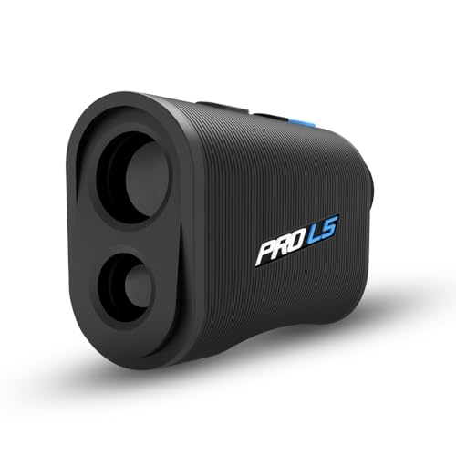 Shot Scope PRO L5 Golf Rangefinder with OLED Display Adaptive Slope Technology Targer-Lock Vibration 1300 Yard Range & x7 Magnification