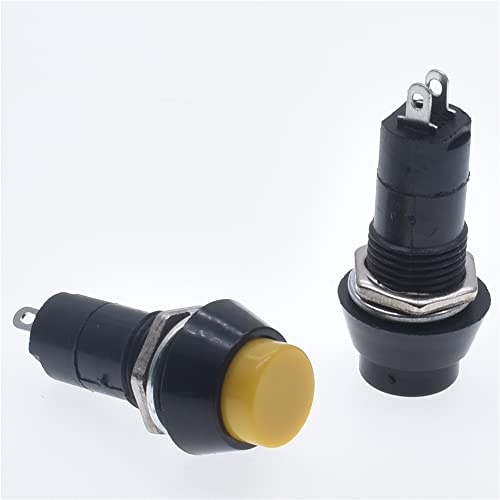 Bouton-poussoir momentané 12mm PBS-11 interrupteur plastique 2PIN 3A AC 250V
