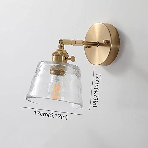Lámpara de pared ajustable con pantalla de cristal estilo japonés 7