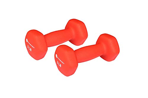 GYMENIST Pair of Dumbbells Set of 2 Soft Non Slip Grip Dumbbells Pair Covered with Neoprene