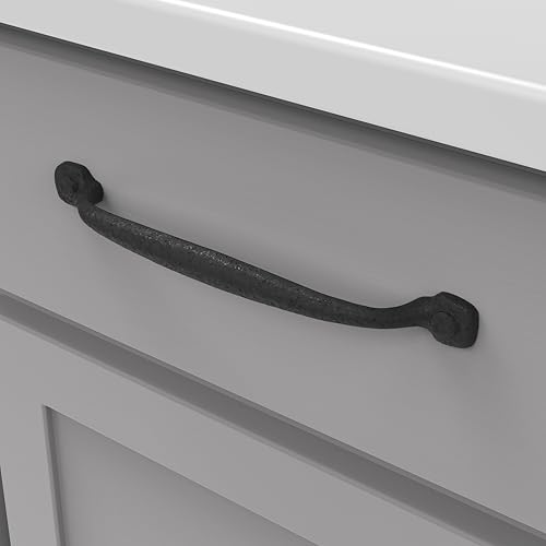 Poignée de meuble rustique 192 mm fer noir Hickory Hardware P2996-bi - 5