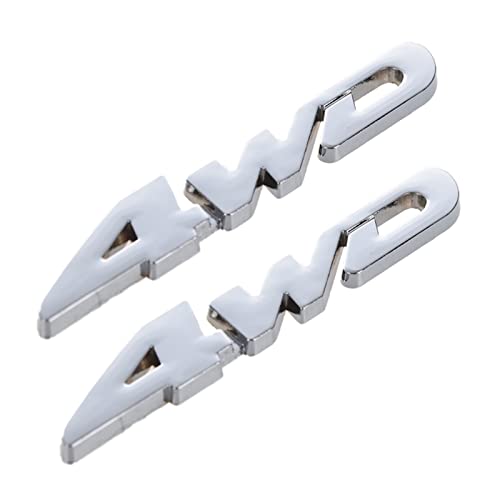 DCALU 2X 4wd Déplacement de Voiture chromée d'embrime d'embrime Lettres d'emblème de Voiture