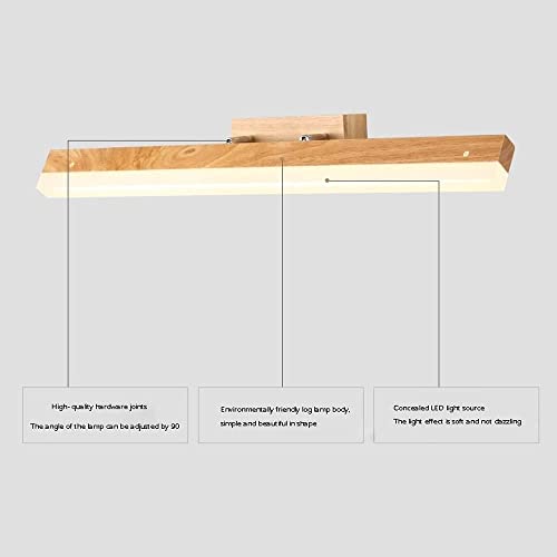 Lámpara LED de baño de madera WQHPLMD aplique espejo tocador moderno 6