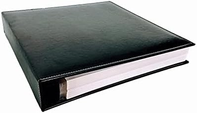 Photo Album Self Adhesive, 100 Pages 50 Sheets, Self Stick Sheet, Scrapbook, Picture Book, 4x6, 5x7, 8x10, 8-1/2x11, Replaceable Pages (Black)