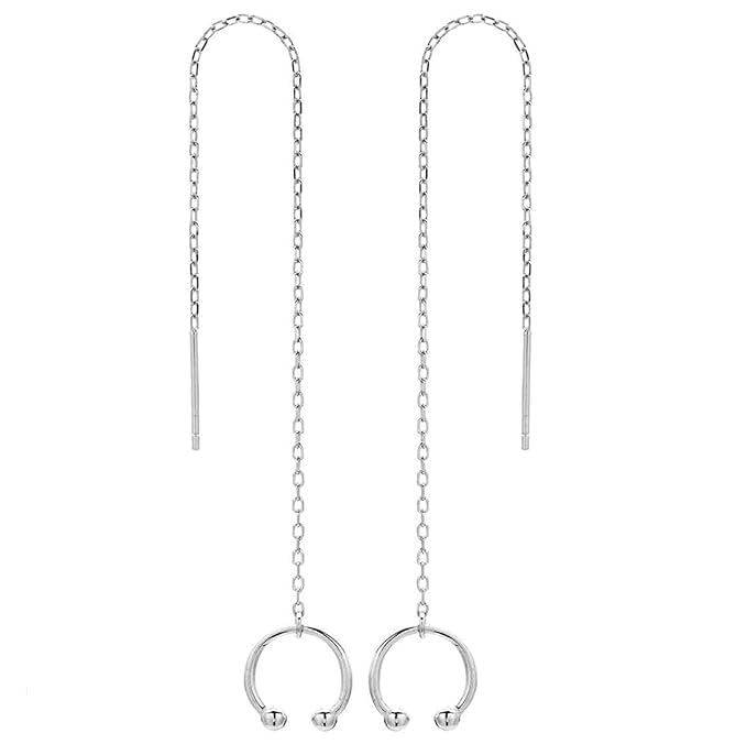 El Regalo 1 Pair Threader Cuff Earrings - Bar Chain Cartilage Threader Earring - Minimalist Helix Piercing Tassel Ear Crawler Wrap Earrings (B0D6W2JWZT) Amazon Price History, Amazon Price Tracker