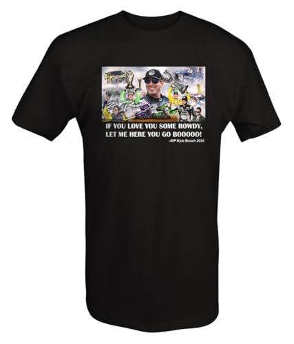 Kyle Busch Rowdy Car Racing Racecar Driver RIP T Shirt Large Black